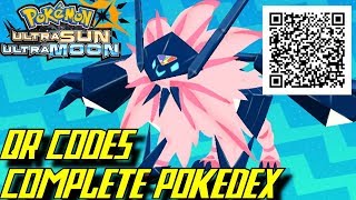 Pokémon Ultra Sun and Ultra Moon  Complete Pokédex ALL QR Codes amp Shinies [upl. by Sucramat]