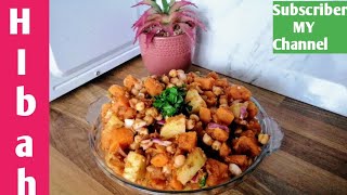 Shakarkandi Chaat Recipe  chat pati Masaledar Shakarkandi Chaat By Hibah Khan Official [upl. by Shulins]