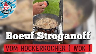 Boeuf Stroganoff  Wok  SCHNELLE NUMMER mit lecker Rinderfilet [upl. by Sillert11]