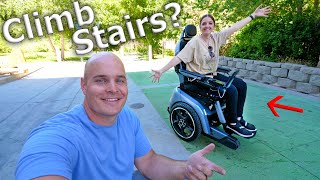 The Worlds Most Advanced Wheelchair  It Climbs Stairs [upl. by Reckford]