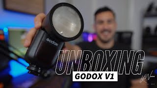 Godox V1 Round Head Speedlight Unboxing amp Overview [upl. by Walli]