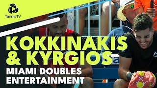 Nick Kyrgios amp Thanasi Kokkinakis Doubles Entertainment  Miami 2022 Highlights [upl. by Eetnuahs]