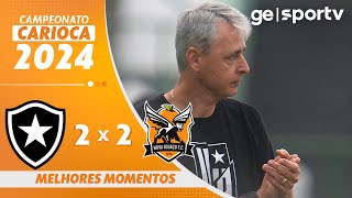 BOTAFOGO 2 X 2 NOVA IGUAÇU  MELHORES MOMENTOS  CAMPEONATO CARIOCA 2024  geglobo [upl. by Gisela]