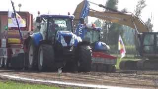 New Holland T7050 1ste plaats 75ton belgisch kampioenschap trekkertrek [upl. by Hecht]