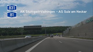 D A831A81 AS StuttgartVaihingen  AS Sulz am Neckar [upl. by Renate]