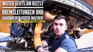 Bremsleitungen hinten einbauen Handbremse einstellen VW Beetle [upl. by Anirdua]