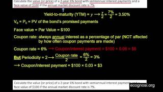 Valuing a Semiannual Coupon Bond [upl. by Koral]