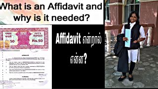 Affidavit  Meaning Purpose and details explained in Tamil I Saya Thamizhachi [upl. by Ihpen416]