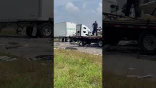 18 wheeler plows thru the crowd on 22west cdltruckingvlog [upl. by Souza32]