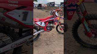 Jorge Prado MC450F amp Jeffrey Herlings 450 SXF MXGP bikes in the pits Arnhem mxgp mx gasgas ktm [upl. by Aziaf684]