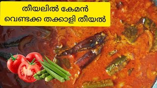 വെണ്ടക്ക തക്കാളി തീയൽ Vendakka Thakkali Theeyal Thenga VarutharachathLadiesFinger Tomato Theeyal [upl. by Lebama183]