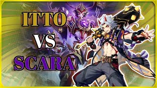 Arataki Itto C4 VS Scaramouche Boss  Genshin Impact [upl. by Annabel804]