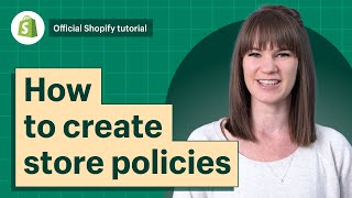 How to create store policies  Shopify Help Center [upl. by Akenot16]