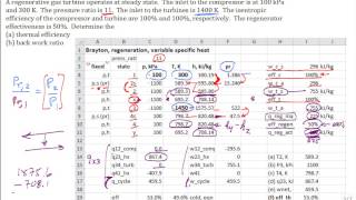 Calc Regenerative Brayton Cycle [upl. by Noreh]