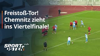 Eigentor und nicht gegebener Strafstoß Chemnitz im Glück gegen den Dresdner SC  MDR [upl. by Warga608]