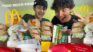 WE ORDERED EVERYTHING FROM MCDONALDS TOO MUCH FOOD [upl. by Wyatan]