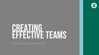 Creating Effective Teams [upl. by Hcab635]