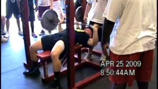 Brady Earnhardt Mt Juliet High School Power Clean Bench Press [upl. by Koy]