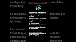 Was ist das Verwaltungsrecht [upl. by Sungam330]