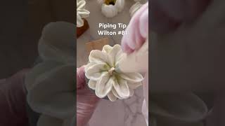 Piping zefir dahlia pipingflowers buttercream baking cakedecorating [upl. by Garreth]