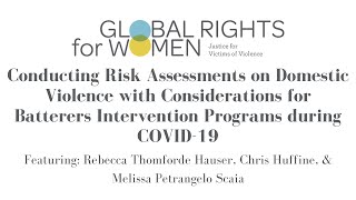 Conducting Risk Assessments on Domestic Violence Considerations for Batterers Intervention Programs [upl. by Gaal]