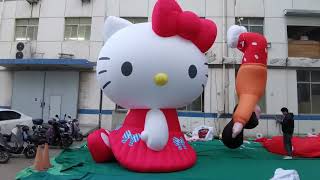 The authorized Inflatable Hello Kitty for Outside Stage Decoration [upl. by Amzaj]