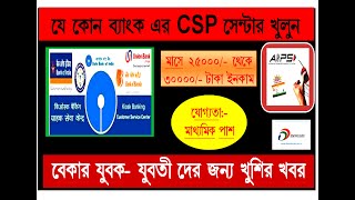 Csp Bank Kaise KholeCsp Bank Kaise khole 2020 CSP CENTER Ki kore khulbo CSP CENTER Online apply [upl. by Amaral123]