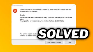 FIXED System Restore error 0x80070301 [upl. by Eimareg538]