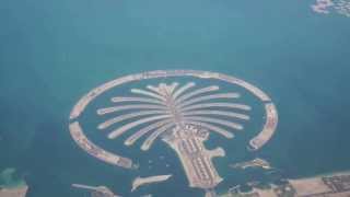 The Palm Jumeirah  Dubai Island UAE 2014 View from Plane [upl. by Aruam929]