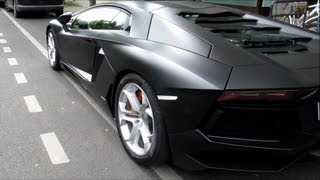 Lamborghini Aventador LP7004  Start up Acceleration SOUND   Matte Black [upl. by Sorilda283]