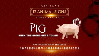 2023 Animal Signs Forecast Pig Joey Yap [upl. by Eisenstark733]