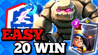 201 in 20 Win Challenge with BEST Golem Pump  Clash Royale [upl. by Janik]