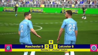 Manchester City vs Leicester City  Konami E Football [upl. by Nohsreg]