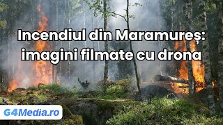 Imagini filmate din dronă arată dimensiunea dezastrului după incendiul din Maramureș [upl. by Ettevol]