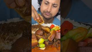 Pork belly meat mukbang foodie asmr indianasmr foodvlog [upl. by Merrili]