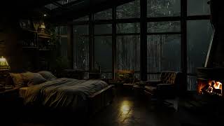 Cozy Rainy Evening 🌧️🛋️🔥 Fireplace Ambience for Relaxation [upl. by Yllut463]