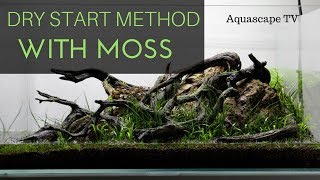 Dry Start Method Aquarium with Moss  Aquascape TV [upl. by Annaoi71]