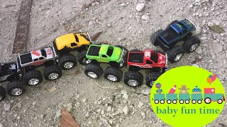 سيارات اطفال كرتون  العاب سيارات سباق للاطفال Kids monster Trucks [upl. by Abie]