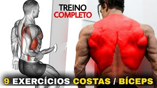 Super Treino de Costas e Bíceps Completo  Utilizando apenas o peso do corpo e equipamentos caseiros [upl. by Mohammad151]