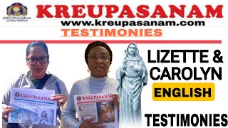 Lizette amp Carolyn English Kreupasanam Testimonies kreupasanam english [upl. by Aynek]