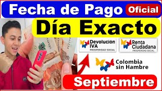 ¡ATENCIÓN Fecha de Pago Renta Ciudadana mes de septiembre Día exacto [upl. by Esoj]