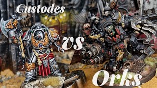 New codex Battle Report Orks Vs Adeptus Custodes 10th edition [upl. by Domingo]