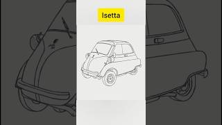 How to draw Isetta car car isetta shortsfeed art shorts [upl. by Borszcz]