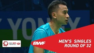 R32  MS  Tommy SUGIARTO INA vs Rajiv OUSEPH ENG  BWF 2019 [upl. by Begga783]