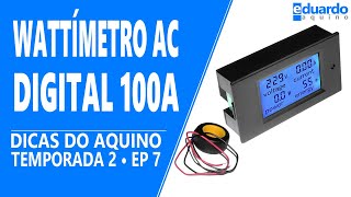 Wattímetro Digital AC 100A Aprenda Ligar na Energia Solar [upl. by Aralc]