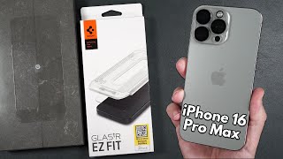 iPhone 16 Pro Max SPIGEN Glastr EZ Fit Screen Protector  Drop amp Scratch TESTED [upl. by Willner]