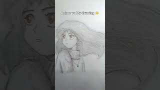 Anime vs My Drawing 🤯 drawing pencildrawing [upl. by Oria632]