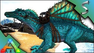 EPIC SPINO MUTATION UNDERWATER CAVING WITH A SPINO  Ark Survival Evolved S3E104 [upl. by Eenehs]