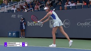 Leylah Annie Fernandez vs Elena Rybakina Cincinnati Open 2024  Tennis Highlights 🔴 [upl. by Dnalor83]