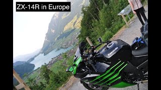 ZX14R ZZR1400 Kawasaki at Furka Pass [upl. by Ahsemo]